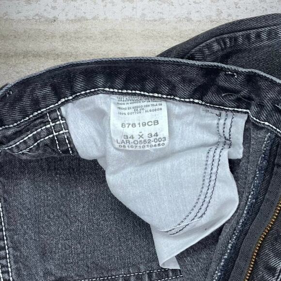 Rustler Jeans Regular Straight Leg Fit Smoke Black Wash Denim Opium Grunge - Picture 4 of 4